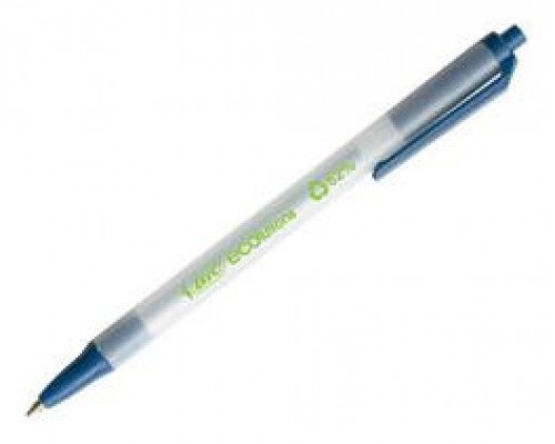 Pack de 50. BOLIGRAFO ECO CLICSTIC RECICLADO TRAZO MEDIO EN COLOR AZUL BIC 8806891 [min50]