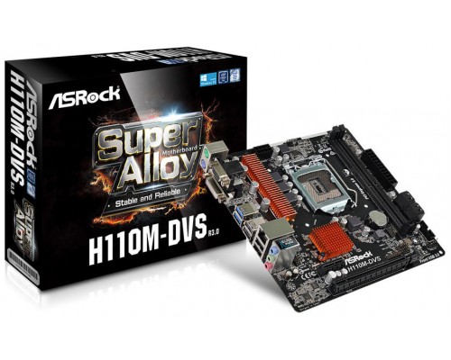 PLACA BASE ASROCK H110M-DVS R3.0 1151 MATX 2XDDR4