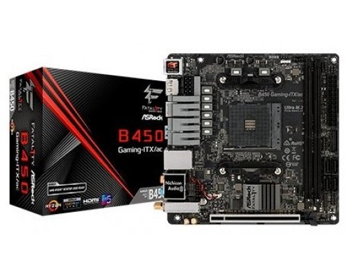 Asrock Fatal1ty B450 Gaming-ITX/ac AMD B450 Zócalo AM4 mini ITX