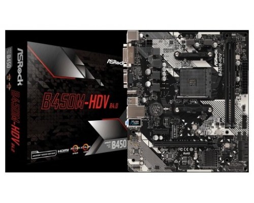 Asrock B450M-HDV R4.0 Zócalo AM4 Micro ATX AMD B450