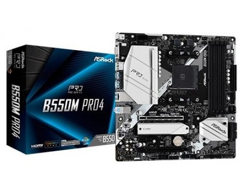 Asrock B550M Pro4 AMD B550 Zócalo AM4 micro ATX