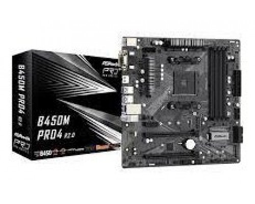 Asrock B450M Pro4 R2.0 AMD B450 Zócalo AM4 micro ATX