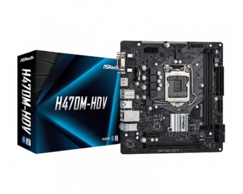 Asrock H470M-HDV Intel H470 LGA 1200 (Socket H5) micro ATX