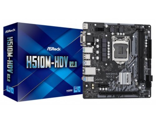 Asrock H510M-HDV R2.0 Intel H510 LGA 1200 micro ATX