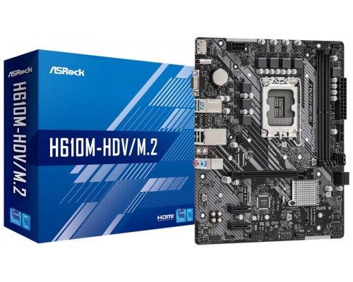 Placa base asrock 1700 h610m - hdv m.2