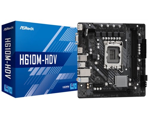 Asrock H610M-HDV Intel H610 LGA 1700 micro ATX