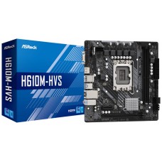 PLACA ASROCK H610M-HVS,INTEL,1700,H610,2DDR4,64GB,VGA+HDMI,4SATA3,4USB2.0,2USB3.2,MATX