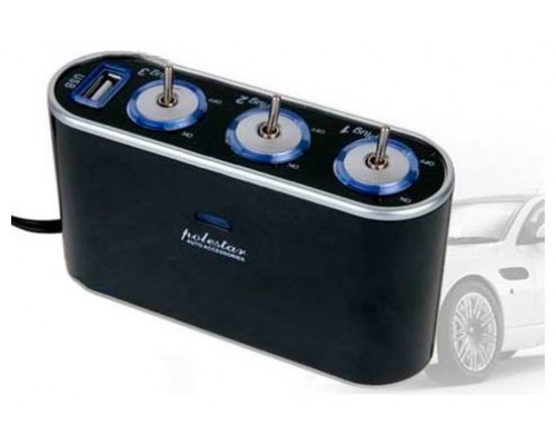 Cargador Mechero Triple Switch USB