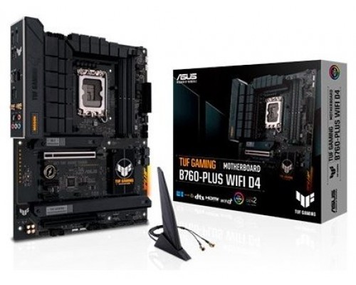 PLACA ASUS TUF GAMING B760-PLUS WIFI,INTEL,1700,B760,4DDR5,128GB,HDMI+DP,4SATA+3M.2,4USB 3.2+1USB-C,2.5GB+WIFI6E+BT5.2,ATX