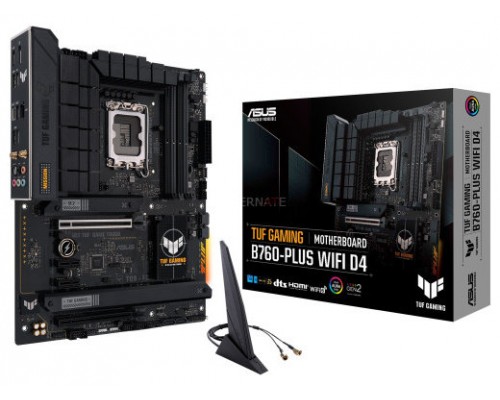 PLACA ASUS TUF GAMING B760M-PLUS,INTEL,1700,B760,4DDR5,128GB,HDMI+DP,4SATA+2M.2,5USB 3.2+1USB-C,2.5GB,MATX