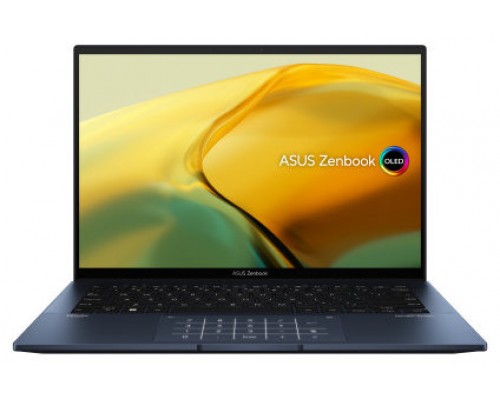 ASUS ZenBook 14 OLED UX3402ZA-KM215 - Portátil 14" WQXGA+ 90Hz (Core i7-1260P, 16GB RAM, 512GB SSD, UHD Graphics, Sin Sistema Operativo) Azul Ponder - Teclado QWERTY español