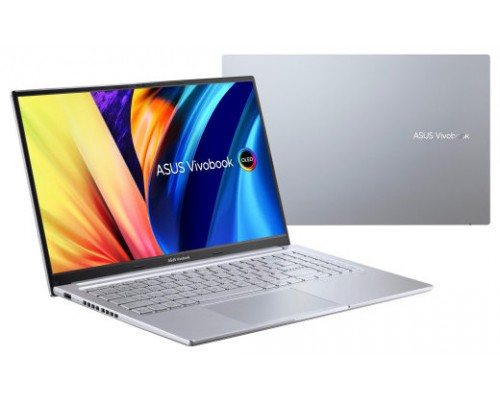 ASUS VivoBook OLED F1503ZA-MA188W - Portátil 15.6" 120Hz (Core i7-12700H, 16GB RAM, 512GB SSD, Iris Xe Graphics, Windows 11 Home) Plata Transparente - Teclado QWERTY español