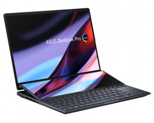 ASUS ZenBook Pro 14 Duo OLED UX8402ZA-M3043W - Portátil 14.5" WQXGA+ (Core i7-12700H, 16GB RAM, 512GB SSD, Iris Xe Graphics, Windows 11 Home) Negro tecnológico, Teclado QWERTY español