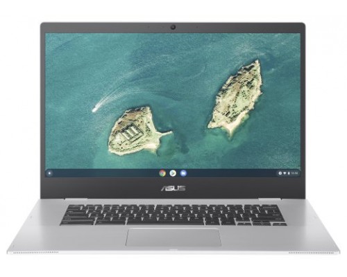 ASUS Chromebook CX1500CNA-BR0110 - Portátil 15.6" HD (Celeron N3350, 8GB RAM, 64GB eMMC, HD Graphics 500, Chrome OS) Plata Transparente - Teclado QWERTY español