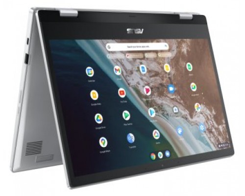 ASUS Chromebook CX1400FKA-EC0078 - Ordenador Portátil 14" Full HD (Intel Celeron N4500, 8GB RAM, 64GB eMMC, UHD Graphics, Chrome OS) Plata Transparente - Teclado QWERTY español