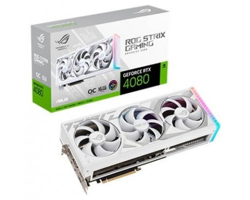 ASUS ROG -STRIX-RTX4080-O16G-WHITE NVIDIA GeForce RTX 4080 16 GB GDDR6X