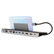 KRAMER KDOCK-4 USB-C HUB MULTIPORT ADAPTER 2 USB 3.0, 1USB 2.0, 1 ETHERNET, SD, UNBALANCED STEREO OUTPUT:4K@30 HDMI ,4K@30 DP,VGA (91-00015999)