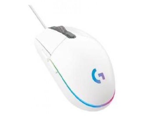 Mouse raton logitech g203 lightsync blanco