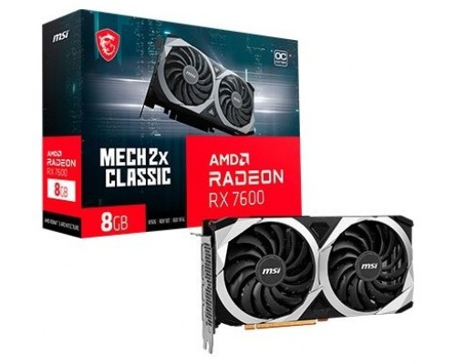 MSI Radeon RX 7600 MECH 2X CLASSIC 8G OC AMD 8 GB GDDR6