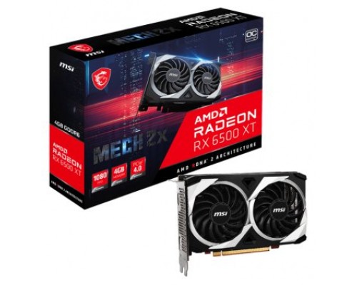 MSI RADEON RX 6500 XT MECH 2X 4G OC tarjeta gráfica AMD 4 GB GDDR6