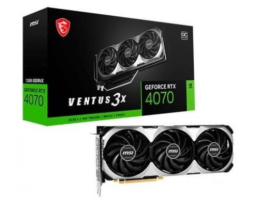 MSI GEFORCE RTX 4070 VENTUS 3X 12G OC tarjeta gráfica NVIDIA 12 GB GDDR6X