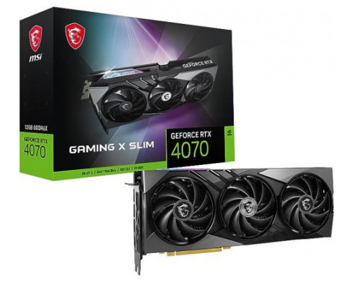 VGA MSI RTX 4070 GAMING X SLIM 12G,NV,RTX4070,12GB,GDDR6X,192BIT,3DP+1HDMI,TORX FAN 5.0