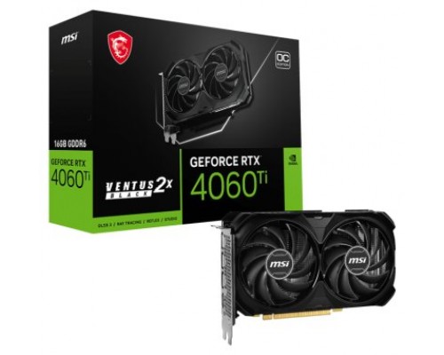 MSI GEFORCE RTX 4060 TI VENTUS 2X BLACK 16G OC tarjeta gráfica NVIDIA 8 GB GDDR6