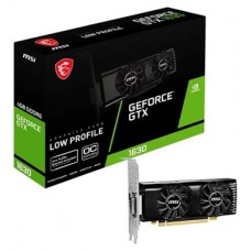 VGA MSI GTX 1630 4GT LP OC,NV,GTX1630,4GB,GDDR6,64BIT,DVI+HDMI+DP,2 VENTILADORES