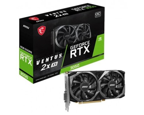 VGA MSI RTX 3050 VENTUS 2X XS 8G OC,NV,RTX3050,GDDR6,8GB,128BIT,HDMI+3DP,TORX FAN 3.0,2 VENTILADORES