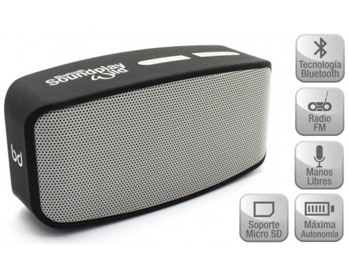 Altavoz Soundplay Wild Bluetooth BIWOND Plata