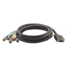 Kramer Electronics Molded 15-pin HD to 5 BNC Breakout Cable(Male - Male ) 22,9 m Gris