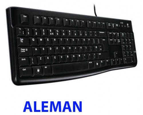 Teclado logitech k120 usb negro aleman