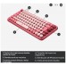 Teclado logitech pop keys heartbreaker rosa