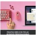 Teclado logitech pop keys heartbreaker rosa