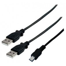 Cable Doble USB a Mini USB