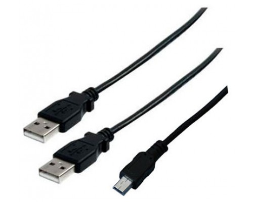 Cable Doble USB a Mini USB