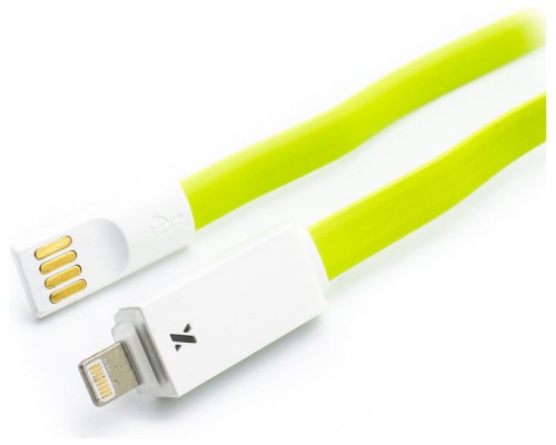 Cable Lightning Plano LED  iPhone/iPad Verde