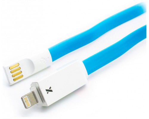 Cable Lightning Plano LED  iPhone/iPad Azul