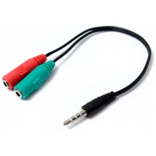 Adaptador Audio Microfono+Auricular MiniJack 3.5