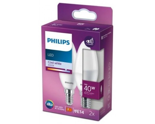 BOMBILLA PHILIPS LED 40W B35 CW 2U