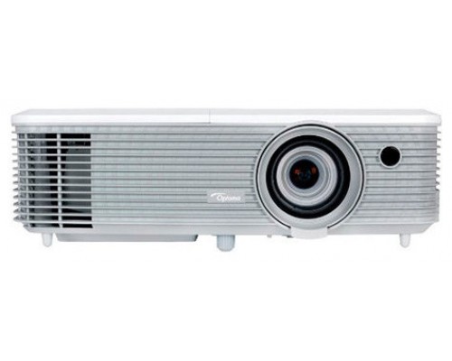 Optoma W400+ videoproyector Proyector para escritorio 4000 lúmenes ANSI DLP WXGA (1280x800) 3D Gris, Blanco