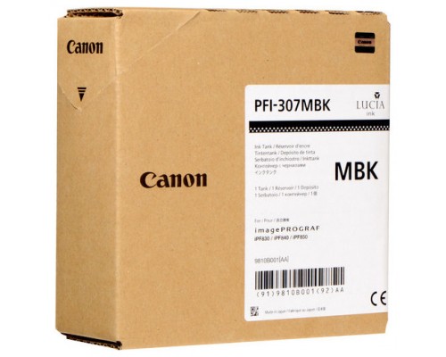 Cartucho tinta canon pfi - 307mbk negro mate