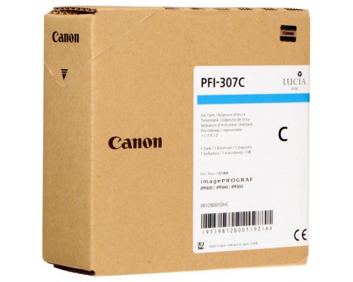 Cartucho tinta canon pfi - 307c cian