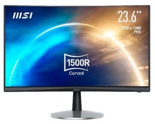 MSI MONITOR PRO MP242C. 23.8” (60CM) CURVO 1500R. 1920x1080 (FHD). 75HZ. NEGRO