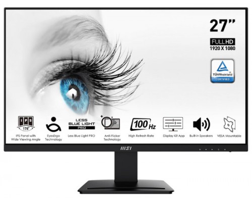 MSI Pro MP273A pantalla para PC 68,6 cm (27") 1920 x 1080 Pixeles Full HD LED Negro