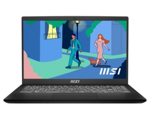 MSI Modern 15 B7M-247XES 7730U Portátil 39,6 cm (15.6") Full HD AMD Ryzen™ 7 16 GB DDR4-SDRAM 512 GB SSD Wi-Fi 6E (802.11ax) Negro