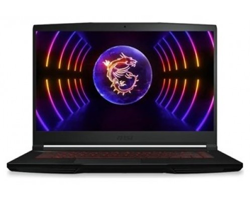 MSI Gaming GF63 12VE-021XES Thin i7-12650H Portátil 39,6 cm (15.6") Full HD Intel® Core™ i7 16 GB DDR4-SDRAM 1 TB SSD NVIDIA GeForce RTX 4050 Wi-Fi 6 (802.11ax) FreeDOS Negro