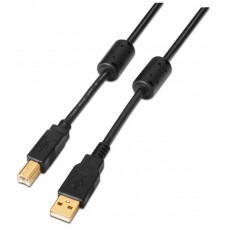 CABLE IMPRESORA AISENS USB 2.0 ALTA CALIDAD FERRITA TIPO A M-B M NEGRO 5.0M