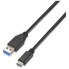 CABLE AISENS USB 3.1 GEN2 10GBPS 3A TIPO USB-C M-A M NEGRO 1.0M