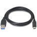 CABLE AISENS USB 3.1 GEN2 10GBPS 3A TIPO USB-C M-A M NEGRO 1.0M